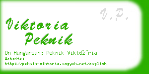 viktoria peknik business card